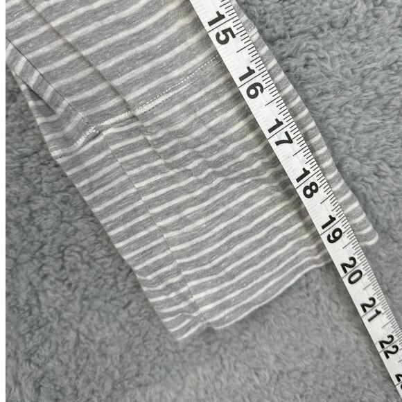 Standard James Perse Sheer Slub Side Panel Shirt Gray White Stripe Size 1 (S) - Picture 6 of 9
